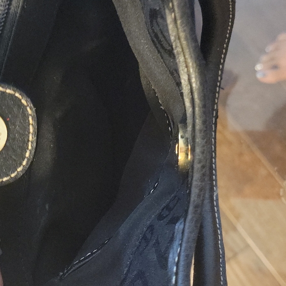 NWT Etienne Aigner black logo mini satchel with detachable strap. - Picture 7 of 10